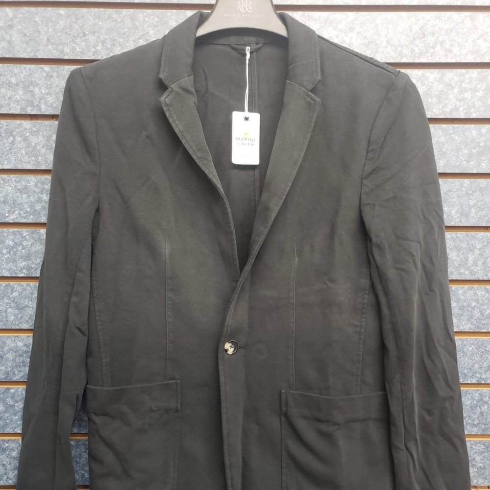 Marine Layer Mens Duke Faded Black Bkazer SZ 38